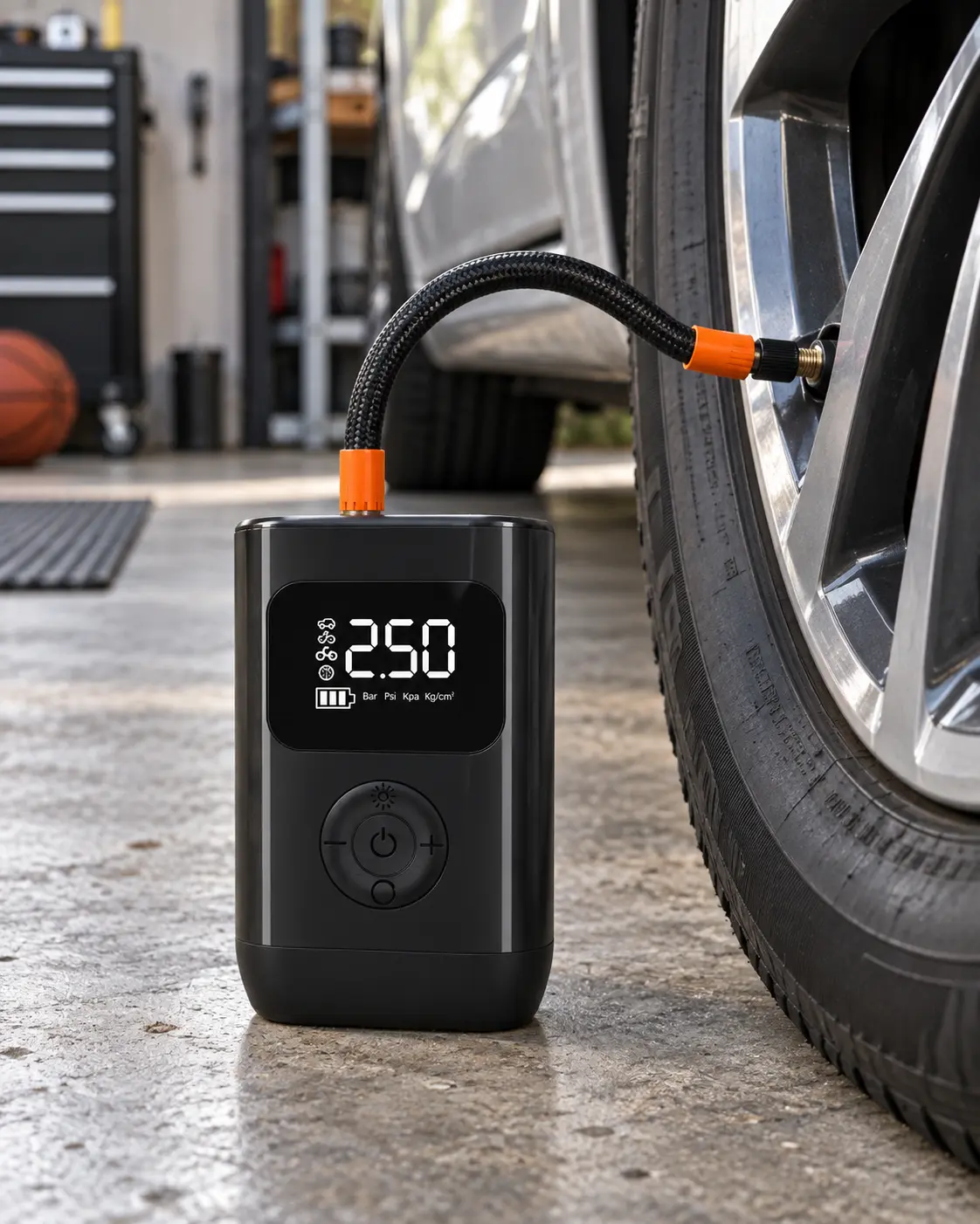 AirCore Mini conectado a un neumático